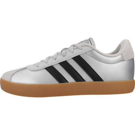 Baskets garçon en cuir à lacets court Gris silver 2 - vertbaudet enfant 