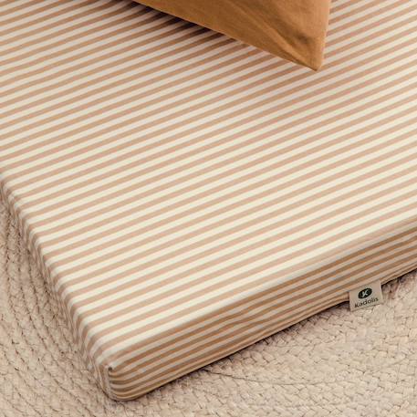 Matelas d'appoint pliant coton bio rayé Rayé ambre+Rayé tilleul 3 - vertbaudet enfant 