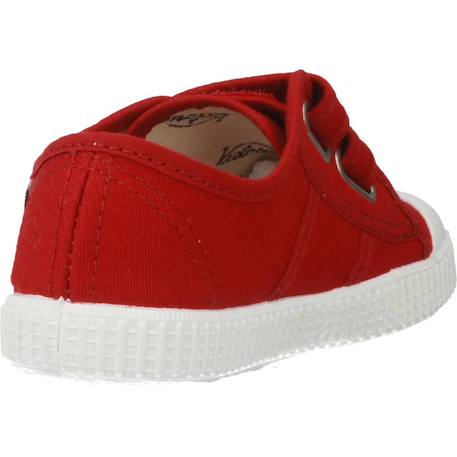 Baskets basses  à scratch Gris anthracite+Marron beige+Rouge carmin 15 - vertbaudet enfant 