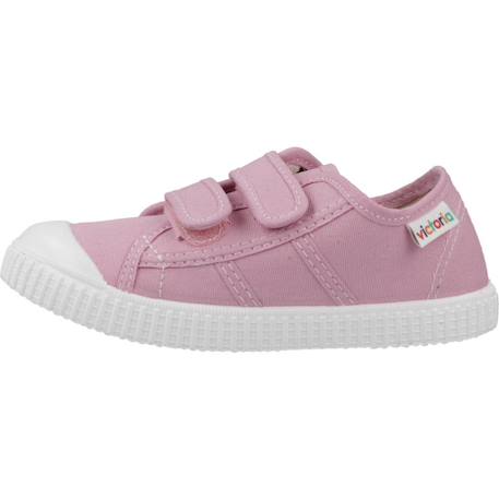 Baskets basses  à scratch Rose petalo+Rose skin 2 - vertbaudet enfant 