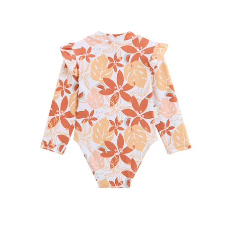 Maillot de bain 1 pièce bébé manches longues cassis Orange 3 - vertbaudet enfant 