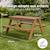 Table sable et eau en bois massif – pique-nique pour 4 enfants Bois naturel+Teck 10 - vertbaudet enfant 