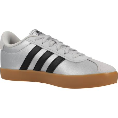 Baskets garçon en cuir à lacets court Gris silver 5 - vertbaudet enfant 