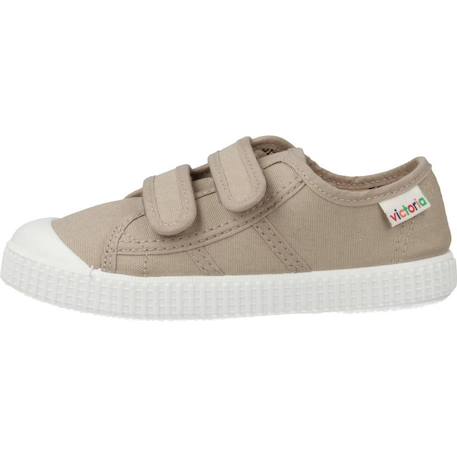 Baskets basses  à scratch Gris anthracite+Marron beige+Rouge carmin 8 - vertbaudet enfant 