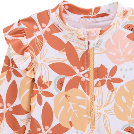 Maillot de bain 1 pièce bébé manches longues cassis Orange 4 - vertbaudet enfant 