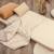 Matelas d'appoint pliant coton bio rayé Rayé ambre+Rayé tilleul 4 - vertbaudet enfant 