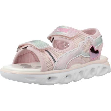 Sandale bébé synthétique clelia Gris+Rose 10 - vertbaudet enfant 