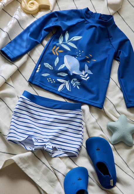 Maillot de bain garçon 2 pièces t-shirt de protection uv et boxer brasilia Bleu 1 - vertbaudet enfant 