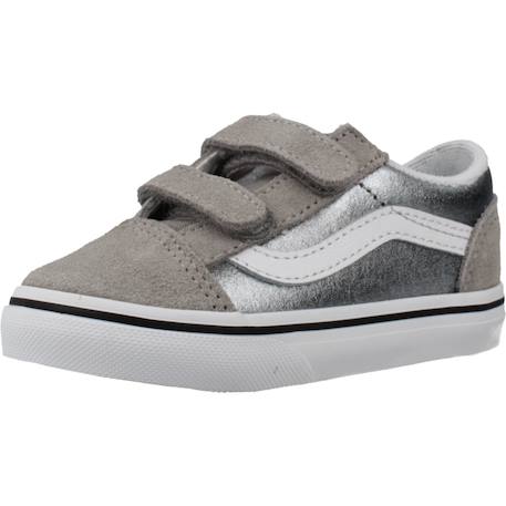 Baskets enfant garçon en tricot Argent plata 4 - vertbaudet enfant 