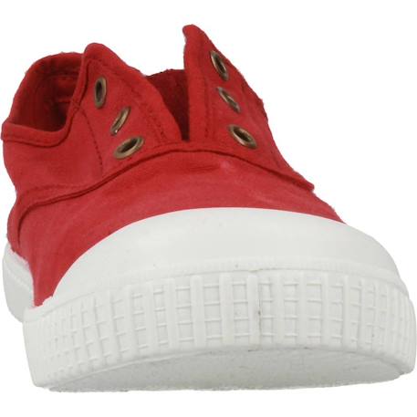 Basket fille sans lacets à enfiler Rose nude+Rouge 12 - vertbaudet enfant 