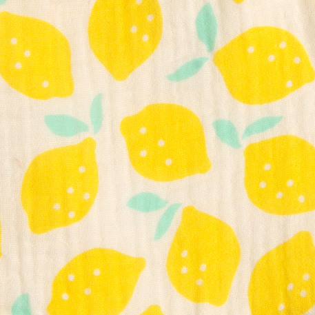 Lot de 2 bavoirs en gaze de coton imprimé citron - pop Jaune 3 - vertbaudet enfant 