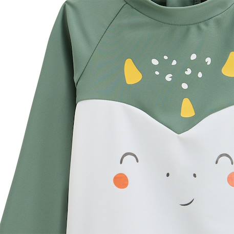Maillot de bain garçon 2 pièces t-shirt de protection uv et boxer hello dino Kaki 3 - vertbaudet enfant 