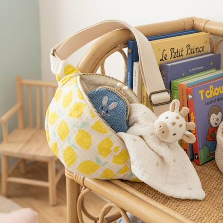 Bébé-Accessoires-Sac-Sac banane enfant en gaze de coton imprimé citron