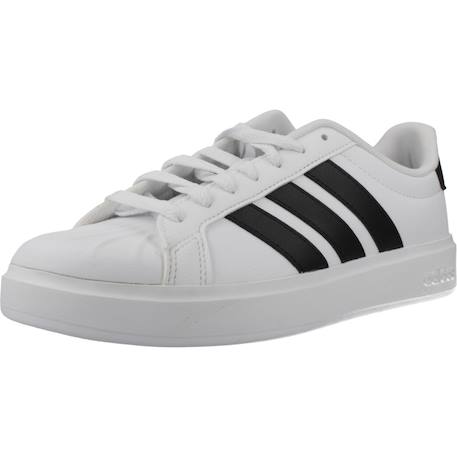 Baskets garçon en textile à lacets urbain Blanc white 4 - vertbaudet enfant 