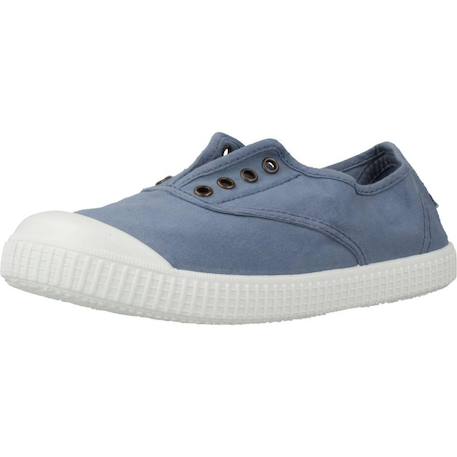 Basket garçon sans lacets à enfiler Beige+Blanc+Bleu azul+Bleu marine 16 - vertbaudet enfant 