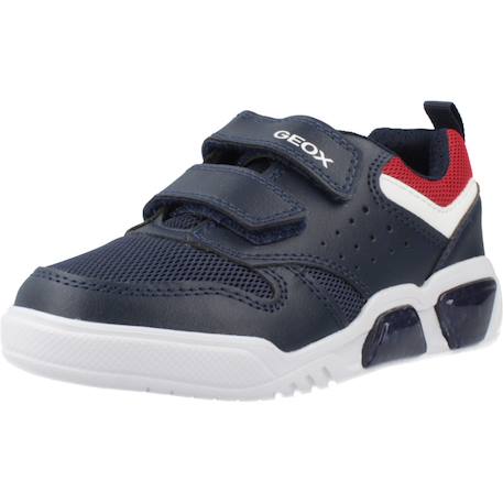 Basket garçon modèle j illuminus boy Blanc c0050+Bleu c0735 10 - vertbaudet enfant 