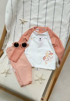 Maillot de bain fille 2 pièces t-shirt et pantalon de protection uv calvi  - vertbaudet enfant