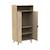 Armoire 2 portes et une niche avec étagères et penderie - poignées métal décor bois hêtre charme - mia Marron 2 - vertbaudet enfant 