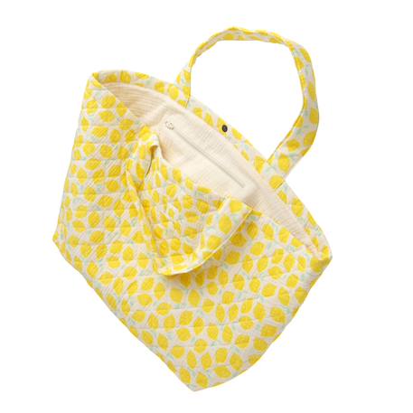 Sac cabas en gaze de coton matelassé imprimé Jaune 3 - vertbaudet enfant 
