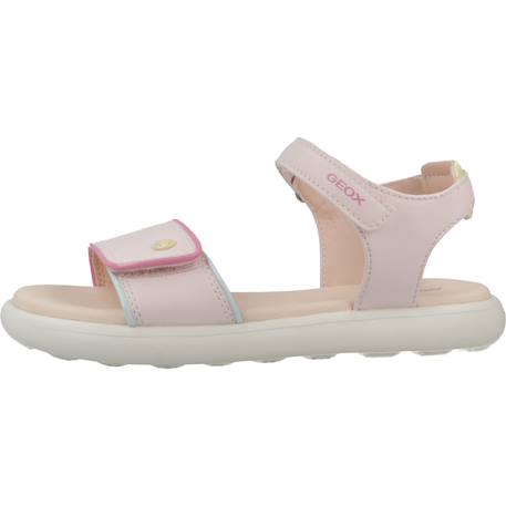 Sandales fille modèle j sandal puffypop Blanc+Blanc c0653+Rose 14 - vertbaudet enfant 