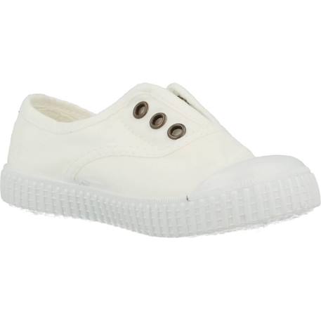 Basket garçon sans lacets à enfiler Beige+Blanc+Bleu azul+Bleu marine 11 - vertbaudet enfant 