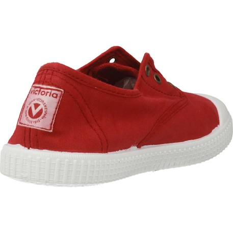 Basket fille sans lacets à enfiler Rose nude+Rouge 9 - vertbaudet enfant 
