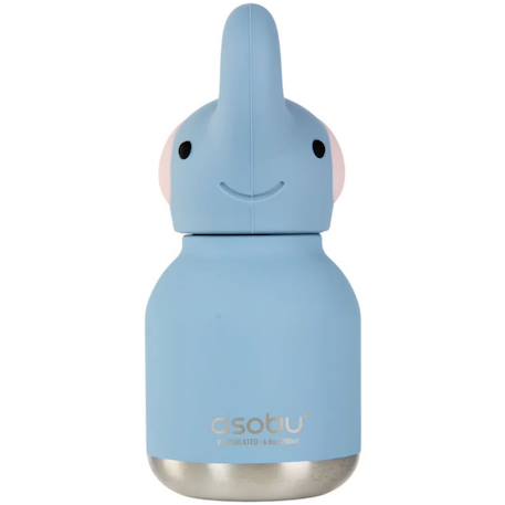 Mini gourde isotherme bestie éléphant Bleu, rose 2 - vertbaudet enfant 