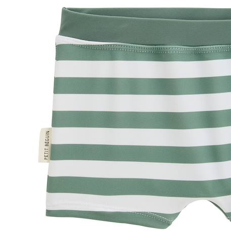 Maillot de bain garçon 2 pièces t-shirt de protection uv et boxer hello dino Kaki 4 - vertbaudet enfant 