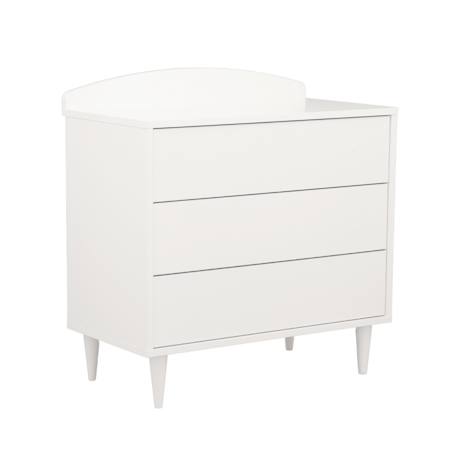 Chambre bébé 3 pièces, lit bébé 120x60, commode à langer et armoire 2 portes - milann Blanc 5 - vertbaudet enfant 