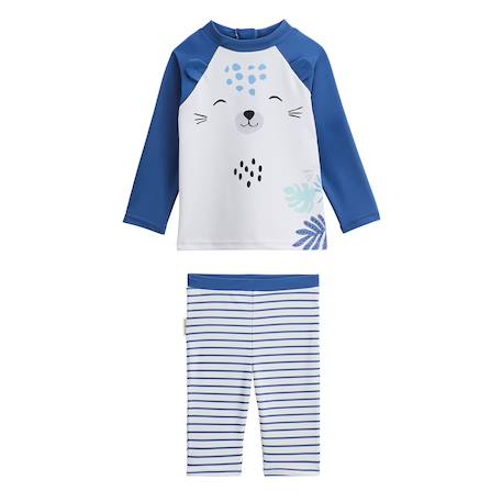 Maillot de bain garçon 2 pièces t-shirt et pantalon de protection uv brasilia Bleu 2 - vertbaudet enfant 