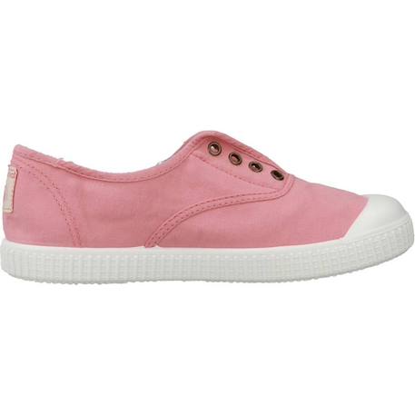 Basket fille sans lacets à enfiler Rose nude+Rouge 1 - vertbaudet enfant 