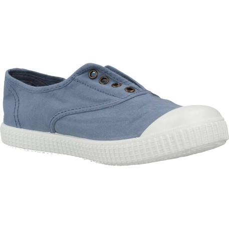 Basket garçon sans lacets à enfiler Beige+Blanc+Bleu azul+Bleu marine 17 - vertbaudet enfant 