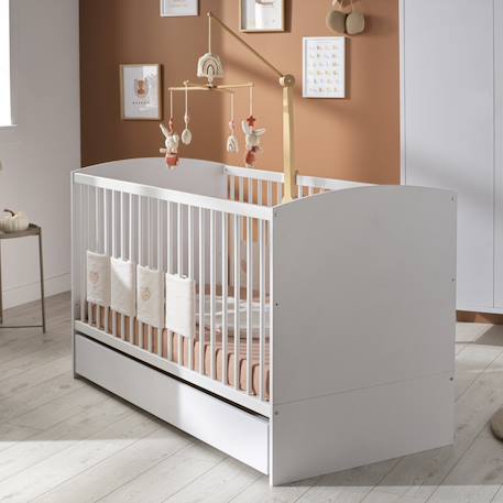 Lit bébé évolutif 70x140 - little big bed - têtes de lit panneaux - milann Blanc 3 - vertbaudet enfant 