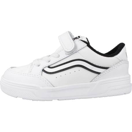 Baskets enfant garçon en cuir Blanc whtblk 2 - vertbaudet enfant 