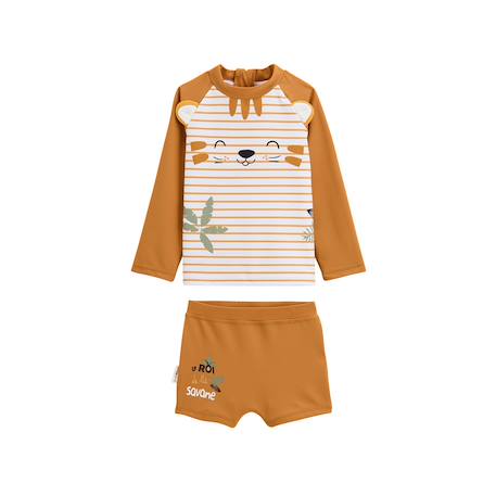 Maillot de bain garçon 2 pièces t-shirt de protection uv et boxer mio Camel 2 - vertbaudet enfant 