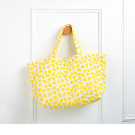Sac cabas en gaze de coton matelassé imprimé Jaune 2 - vertbaudet enfant 
