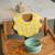 Lot de 2 bavoirs en gaze de coton imprimé citron - pop Jaune 1 - vertbaudet enfant 