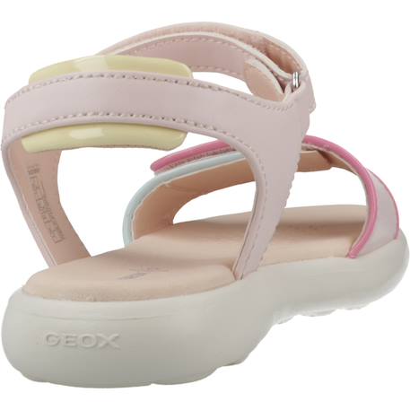 Sandales fille modèle j sandal puffypop Blanc+Blanc c0653+Rose 15 - vertbaudet enfant 