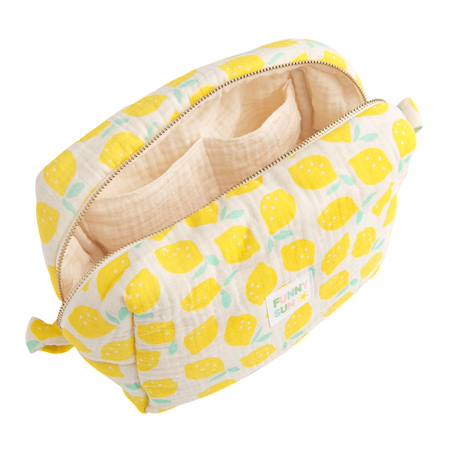 Trousse de toilette en coton imprimé - pop Jaune+Rose+Vert 2 - vertbaudet enfant 