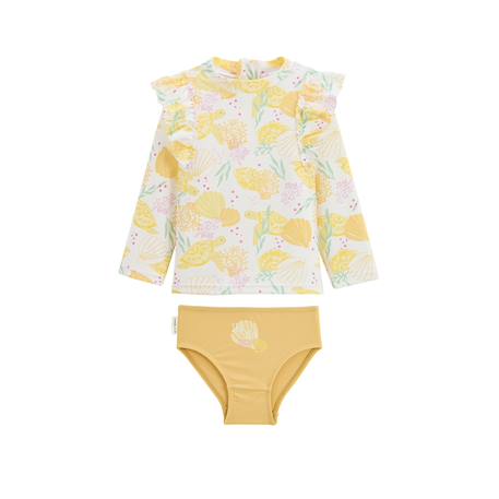 Maillot de bain fille 2 pièces t-shirt de protection uv et culotte porticcio Jaune 2 - vertbaudet enfant 