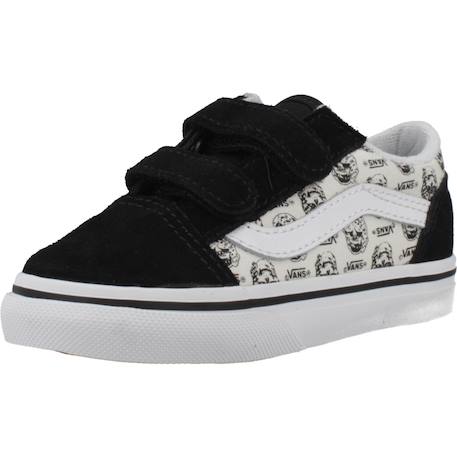 Baskets enfant garçon en textile Noir multi+Noir, blanc 4 - vertbaudet enfant 