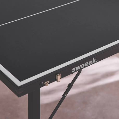 Mini table de ping pong pliable 150x75cm indoor, avec 2 raquettes et 3 balles Bleu+Noir 11 - vertbaudet enfant 