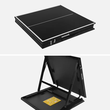 Mini table de ping pong pliable 150x75cm indoor, avec 2 raquettes et 3 balles Bleu+Noir 12 - vertbaudet enfant 
