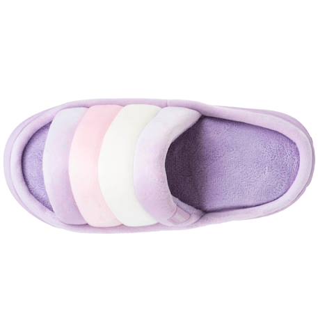 Chaussons mules ouvertes velours semelle bloup xtra confort Bleucanard+Léopard camel+Multicolor+Vertamande 15 - vertbaudet enfant 
