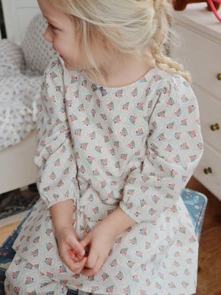 Robe longue manches volumineuses beige 7 - vertbaudet enfant 