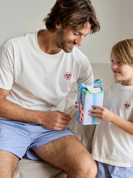 Pyjama homme capsule famille écru 2 - vertbaudet enfant 