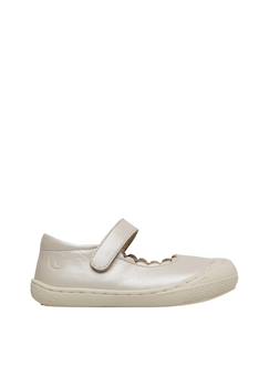 Chaussures-Ballerines premiers pas en cuir avec sangle dorsia
