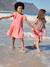 Robe fille gaze de coton manches courtes brodées corail+jaune 2 - vertbaudet enfant 