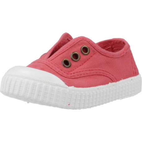Basket fille sans lacets à enfiler Rose coral+Rose petalo+Rouge 4 - vertbaudet enfant 