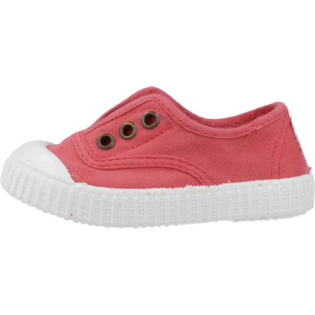 Basket fille sans lacets à enfiler Rose coral+Rose petalo+Rouge 2 - vertbaudet enfant 